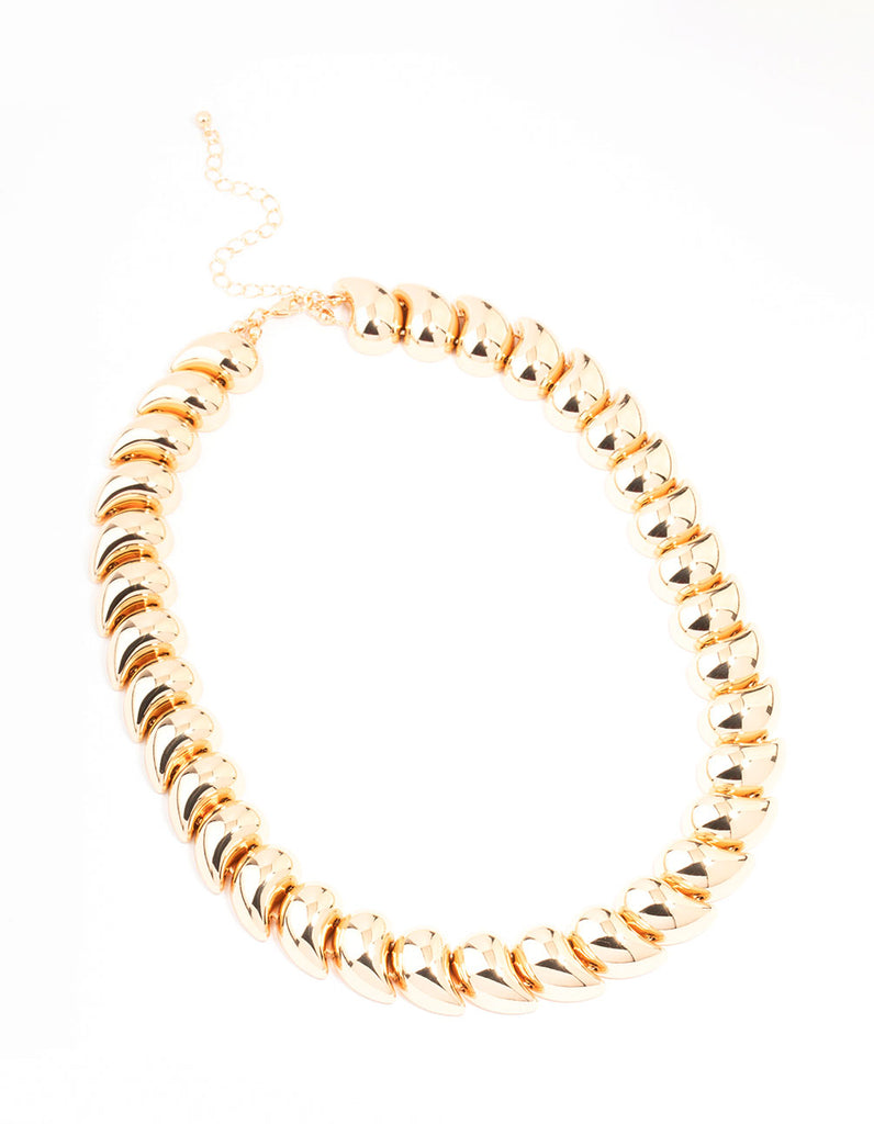 Gold Statement Bead Necklace