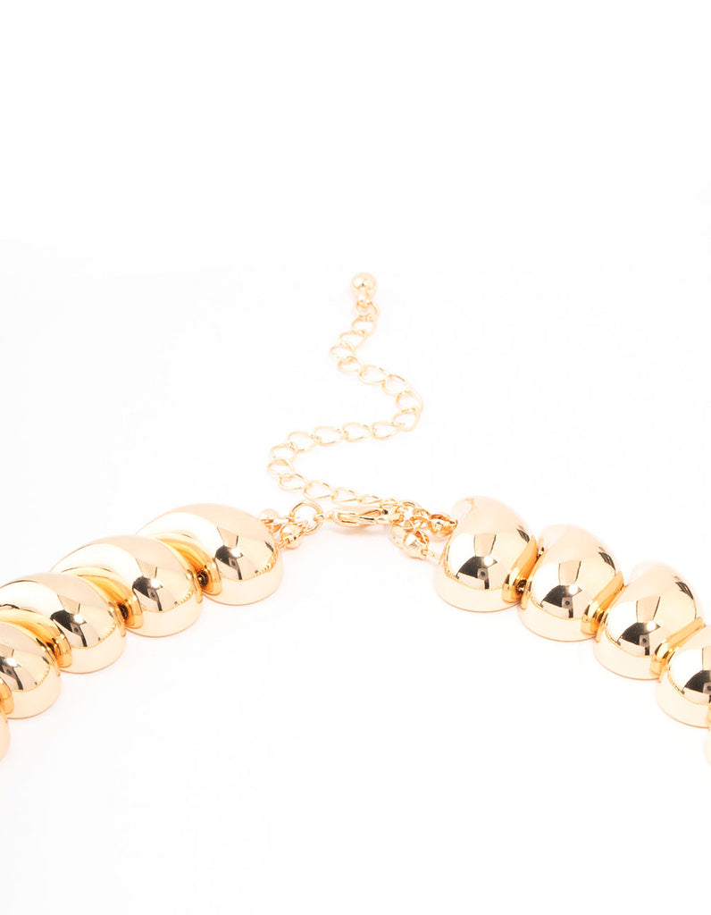 Gold Statement Bead Necklace