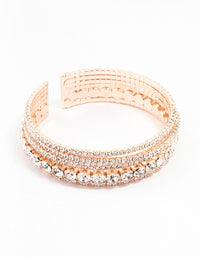 Rose Gold Diamante Multi Row Bracelet - link has visual effect only