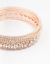 Rose Gold Diamante Multi Row Bracelet - link has visual effect only