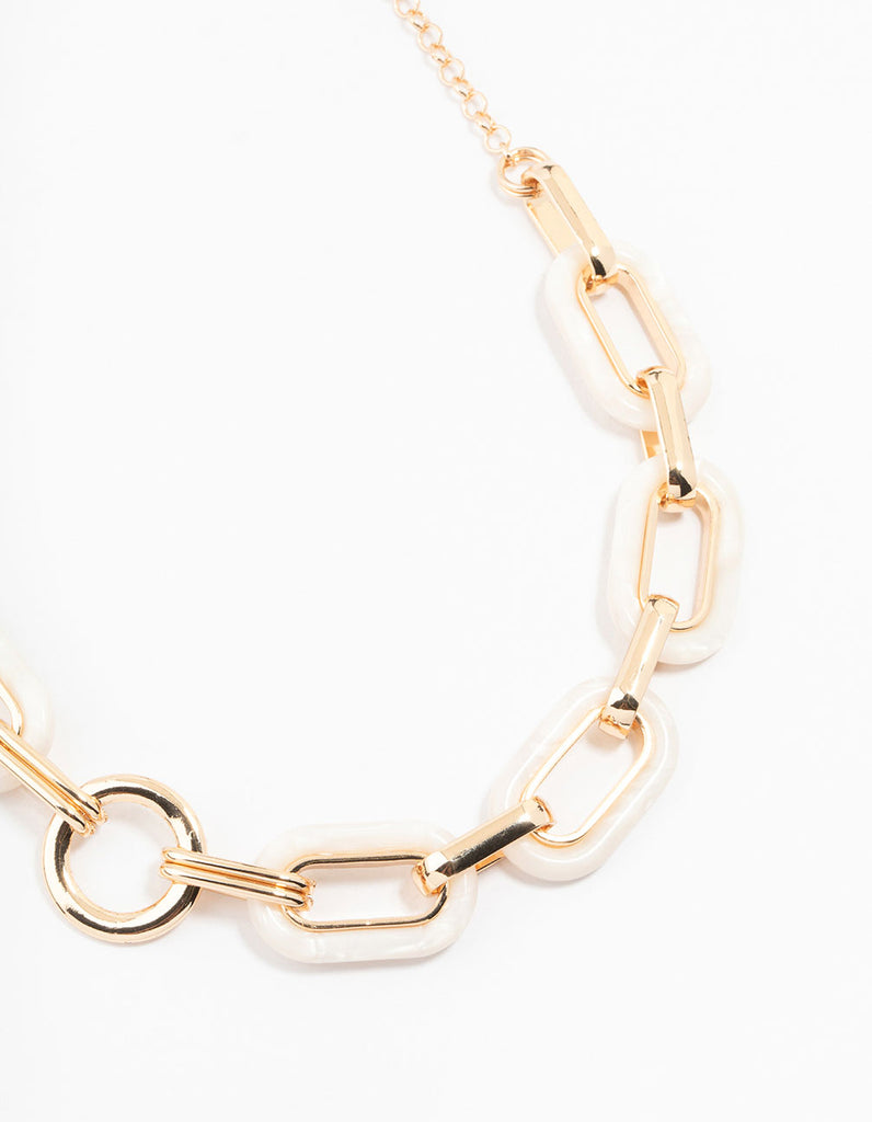 Gold Plated Opulant Chain Necklace