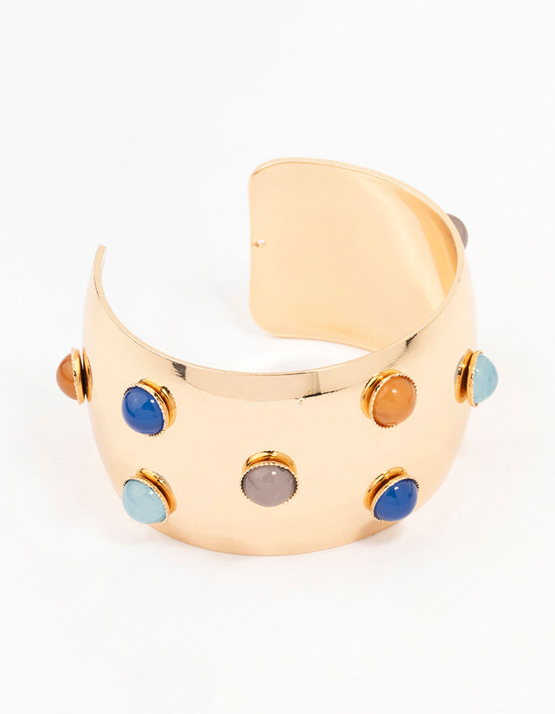 Dotted Gold Wrist Cuff