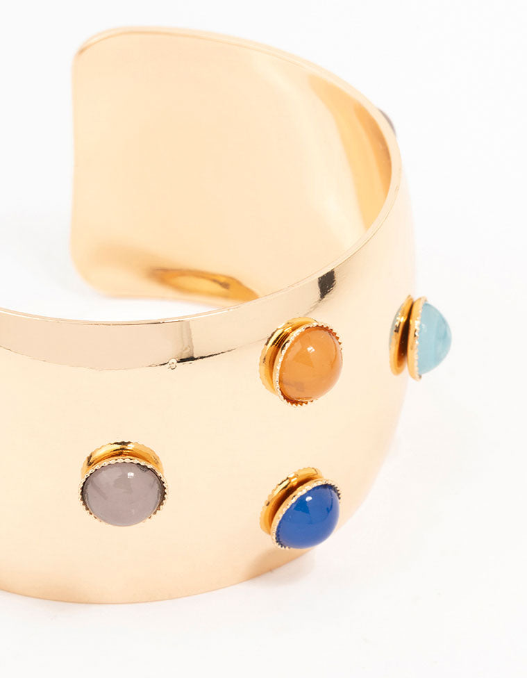 Dotted Gold Wrist Cuff