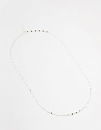 Sterling Silver Stone Chain Necklace - link has visual effect only