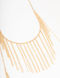 Gold Multi Tassel Necklace - link has visual effect only