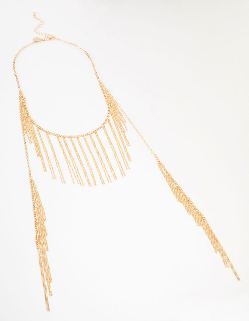 Gold Multi Tassel Necklace