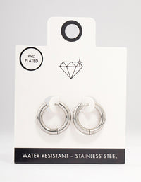 Stainless Steel Thick Clicker Hoop Earrings 22 MM - link has visual effect only