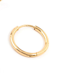 Gold Plated Stainless Steel Thin Clicker Earrings 18 MM - link has visual effect only