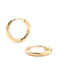 Gold Plated Stainless Steel Core Clicker Earrings 14 MM - link has visual effect only