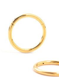 Gold Plated Stainless Steel Sleeper Earrings 10 MM - link has visual effect only