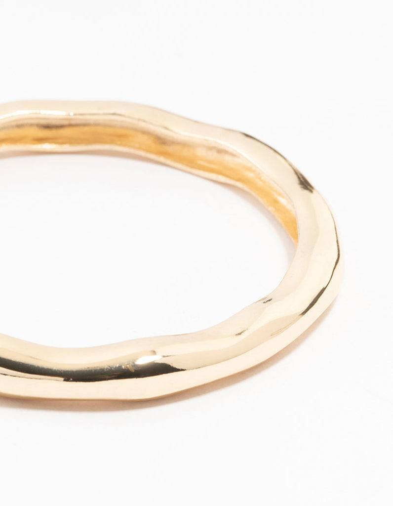 Gold Molten Bangle