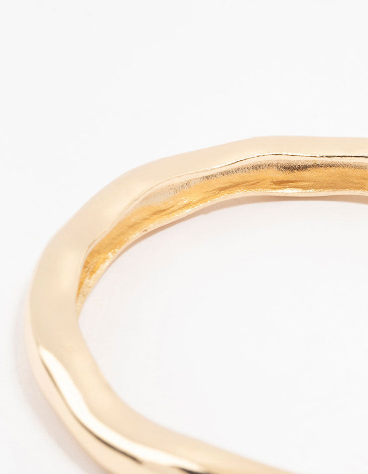 Gold Molten Bangle