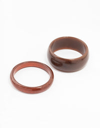 Brown Plastic Acrylic Bangles 2-Pack - link has visual effect only