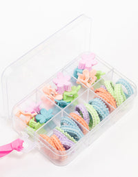 Kids Mixed Pastel Hair Ties & Clips Pack - link has visual effect only