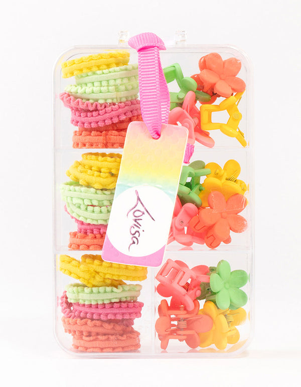 Kids Mixed Bright Hair Ties Pack