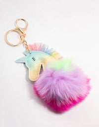 Kids Mixed Rainbow Unicorn Keyring - link has visual effect only