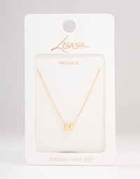 Gold Plated Sterling Silver Intial M Necklace - link has visual effect only