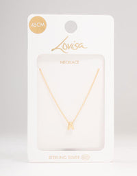 Gold Plated Sterling Silver Initial A Necklace - link has visual effect only