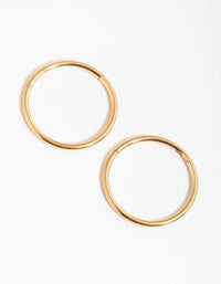 Gold Plated Surgical Steel Sleeper Earrings 10MM - link has visual effect only