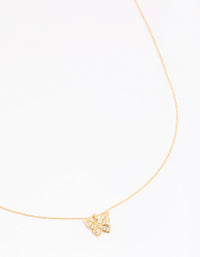 Gold Plated Pave Butterfly Necklace - link has visual effect only