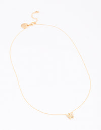 Gold Plated Pave Butterfly Necklace - link has visual effect only