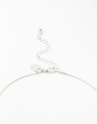 Silver Plated Round Snake Chain Ornate Necklace - link has visual effect only