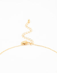 Gold Plated Diamante Celestial Round Necklace - link has visual effect only