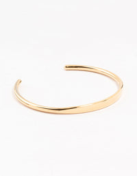 Gold Plated Stainless Steel Slim Wrist Cuff Bangle - link has visual effect only