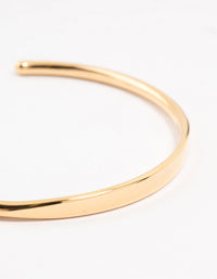 Waterproof Gold Plated Stainless Steel Slim Wrist Cuff Bangle - link has visual effect only