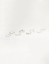 Silver Swirl Mixed Stacking Rings 8-Pack - link has visual effect only