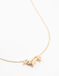 Gold Diamante Dachshund Necklace - link has visual effect only