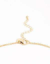 Gold Double Chain Pearl & Heart Necklace - link has visual effect only