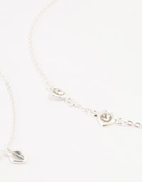 Silver Ball Chain Heart Chokers 4-Pack - link has visual effect only