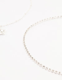 Silver Cupchain Butterfly Chokers 3-Pack - link has visual effect only