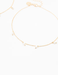 Gold, Pearl & Diamante Droplet Chokers 3-Pack - link has visual effect only