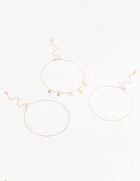 Gold Pearl Butterfly Chokers 3-Pack - link has visual effect only