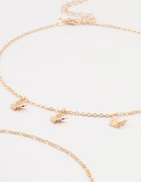 Gold Pearl Butterfly Chokers 3-Pack - link has visual effect only