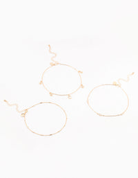 Gold Tab Diamante Star Chokers 3-Pack - link has visual effect only