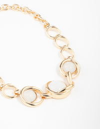 Gold Chain Stone Necklace - link has visual effect only