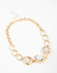 Gold Chain Stone Necklace - link has visual effect only