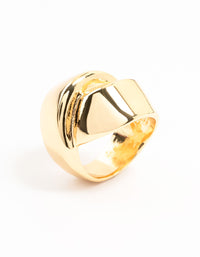 Gold Plated Puffy Wrapped Layered Ring - link has visual effect only