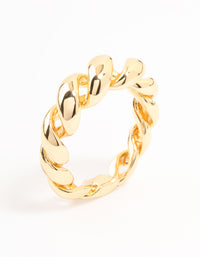 Gold Plated Swirl Coil Ring - link has visual effect only