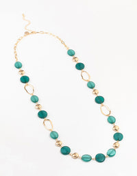 Blue Stone Gold Necklace - link has visual effect only