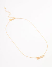 Gold Plated Scorpio Gothic Script Necklace - link has visual effect only