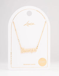 Gold Plated Scorpio Gothic Script Necklace - link has visual effect only