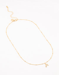 Gold Plated Cursive A Initial Necklace - link has visual effect only