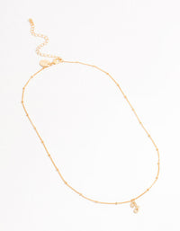 Gold Plated Cursive J Initial Necklace - link has visual effect only