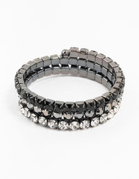 Black Rhodium Diamante Wrist Cuff - link has visual effect only