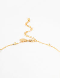 Gold Plated Alternating Pearl & Ball Y Necklace - link has visual effect only