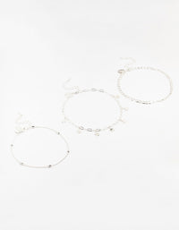 Mixed Chain Anklets 3-Pack - link has visual effect only